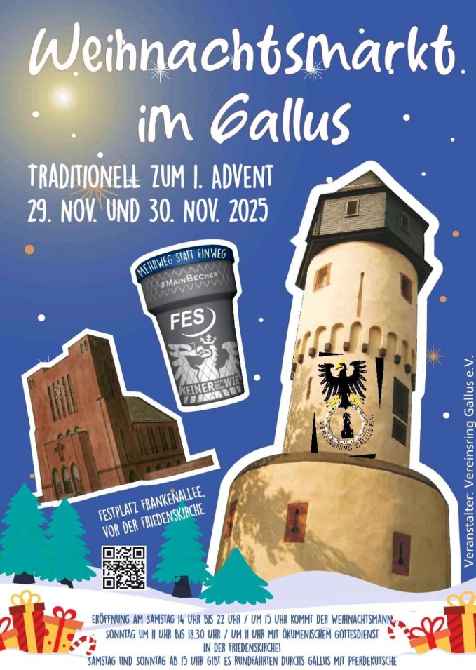 Weihnachtsmarkt Gallus Plakat